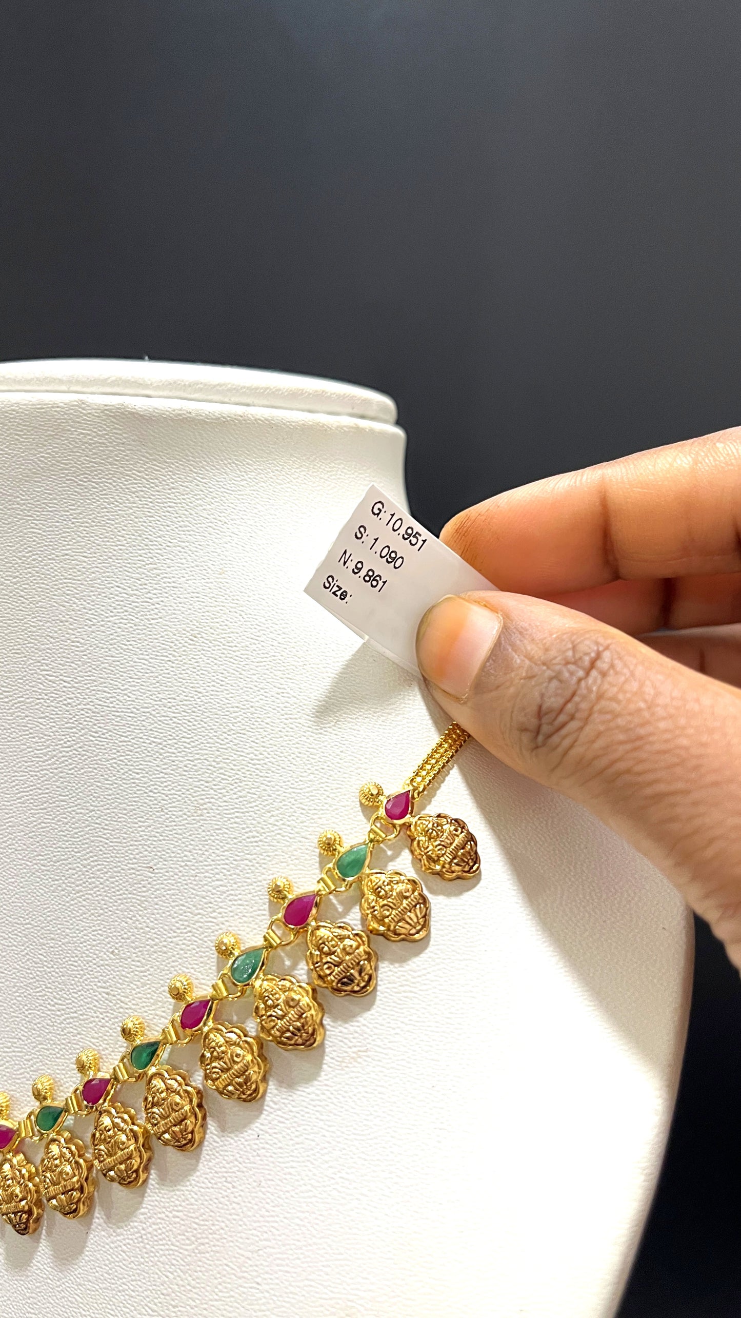 Saravana Jewellers 9.86gms NECKLACE 22K Yellow Gold