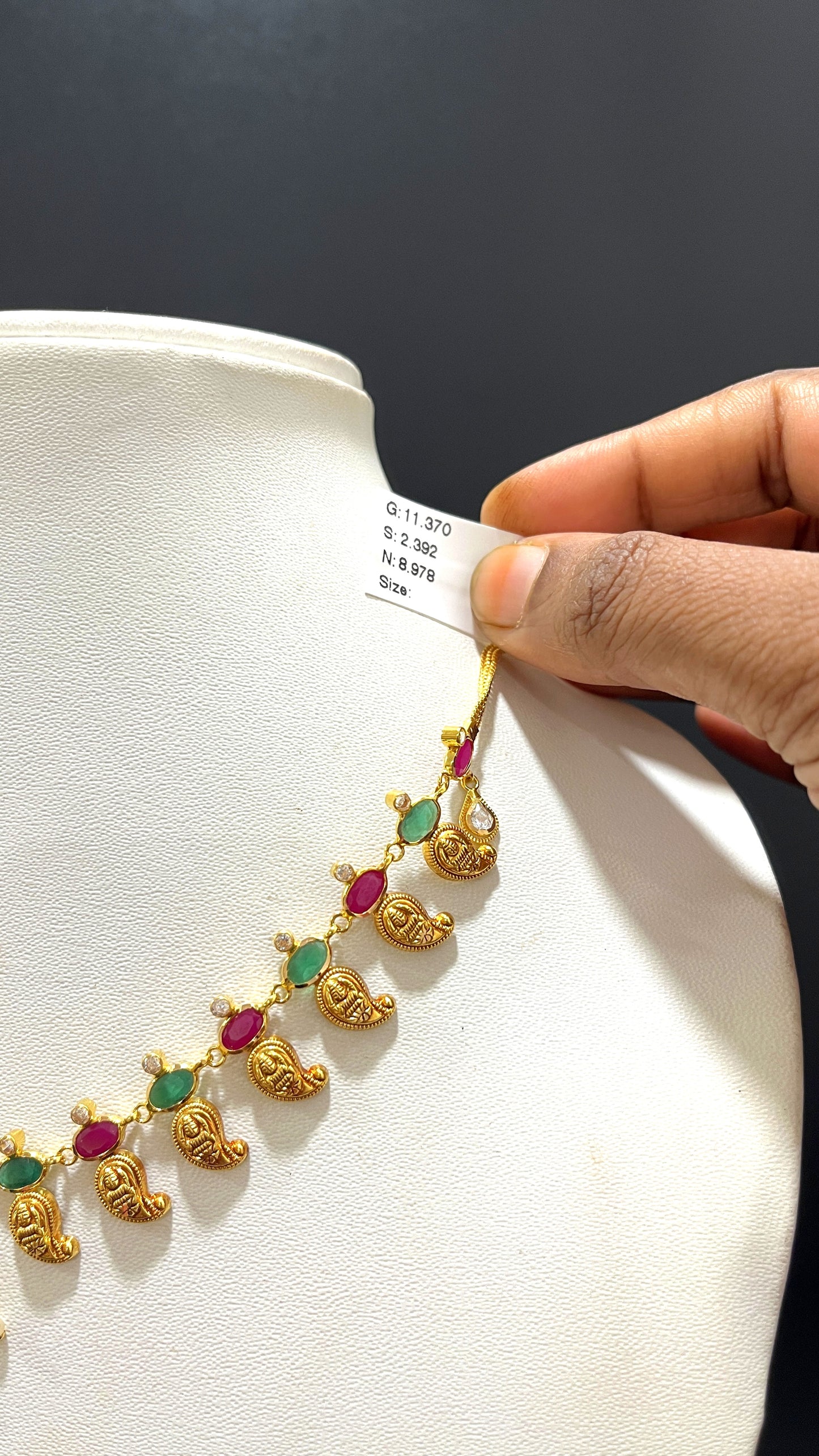 Saravana Jewellers 8.978gms NECKLACE 22K Yellow Gold