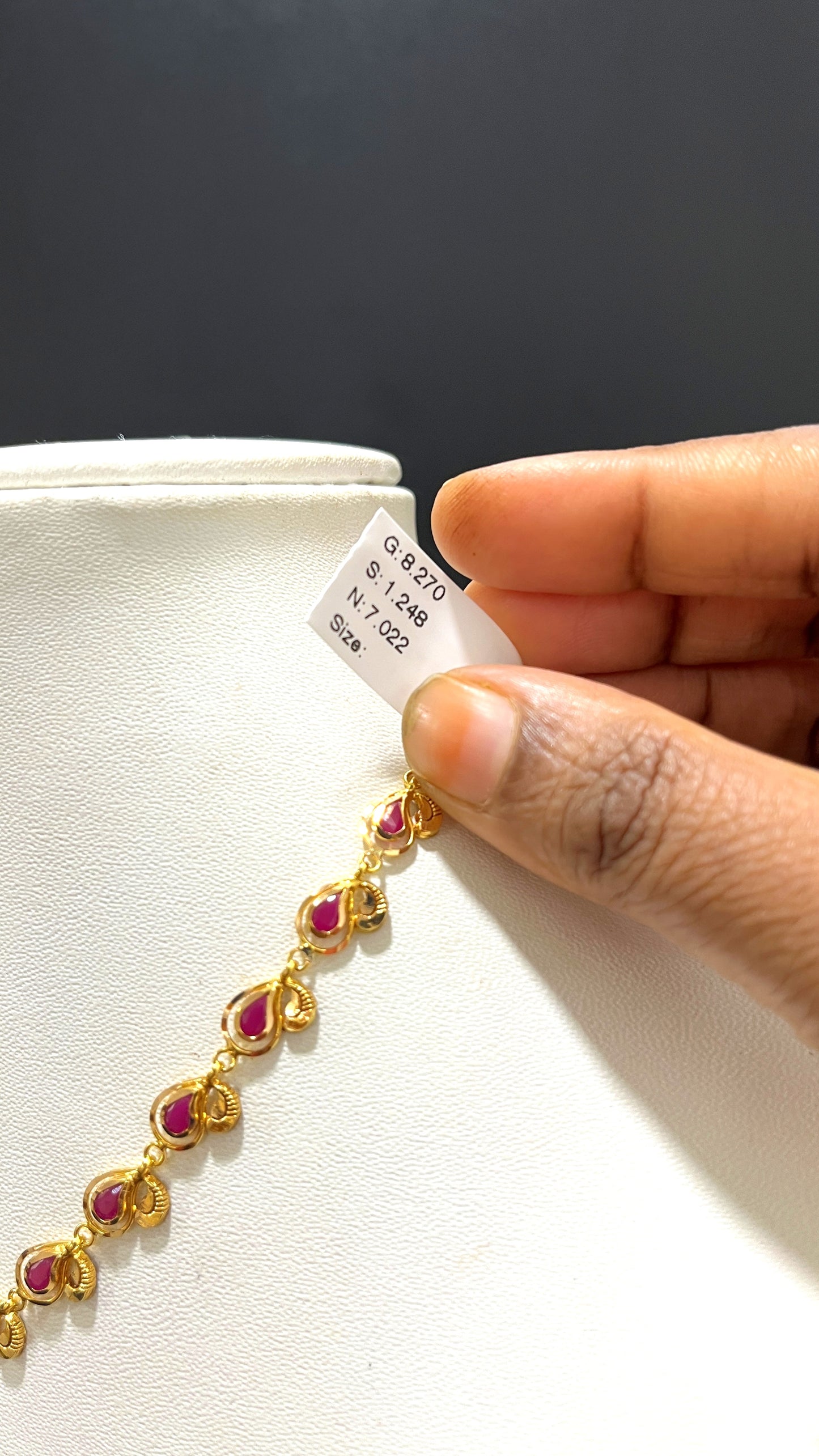 Saravana Jewellers 7.022gms NECKLACE 22K Yellow Gold