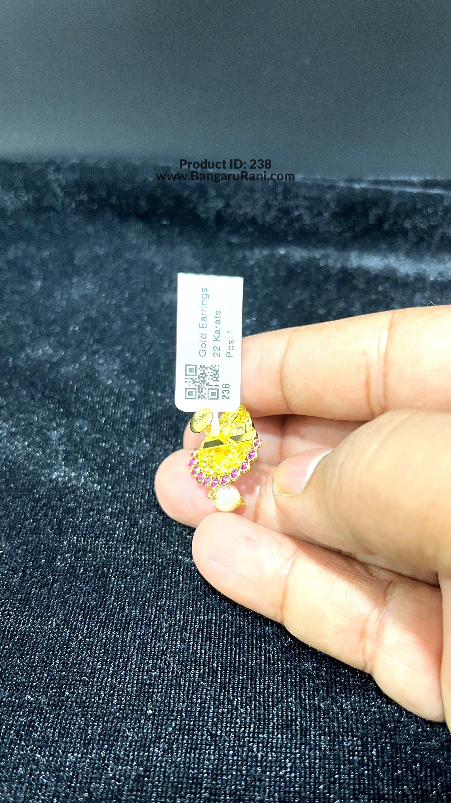 Saravana Jewellers 3.85gms GOLD EARRINGS 22K Yellow Gold