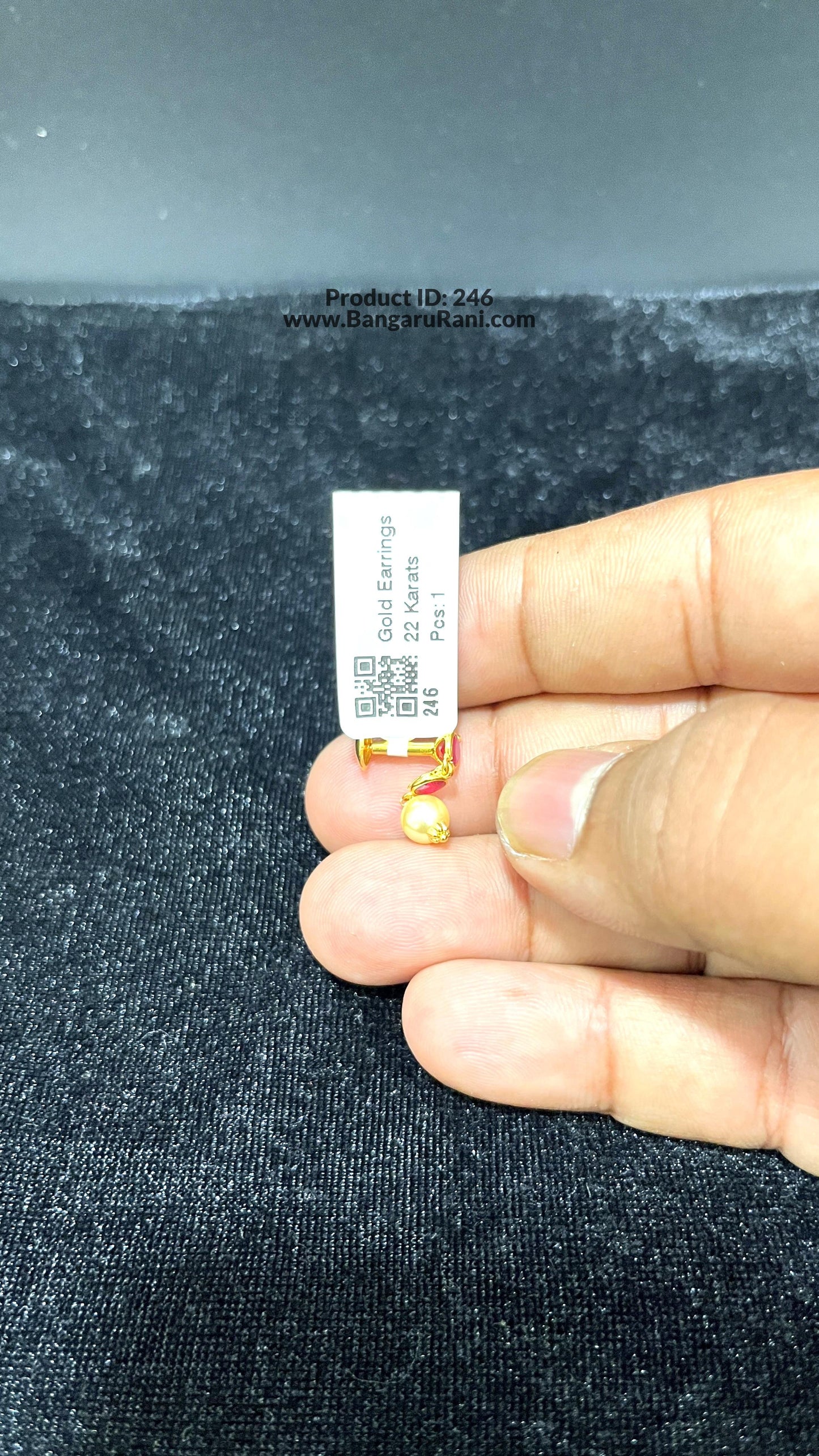 Saravana Jewellers 1.55gms GOLD EARRINGS 22K Yellow Gold