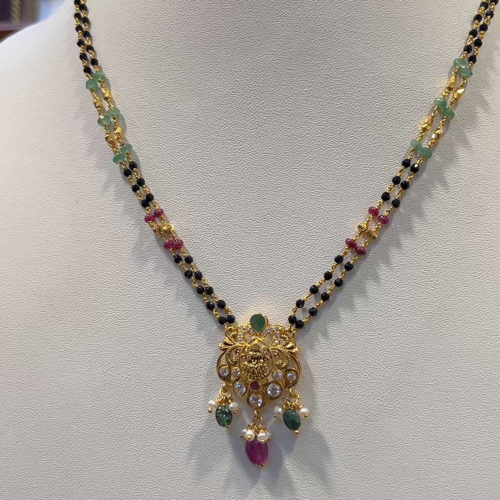 SRI RAM 10.378gms SHORT BLACK BEADS 22K Nakshi