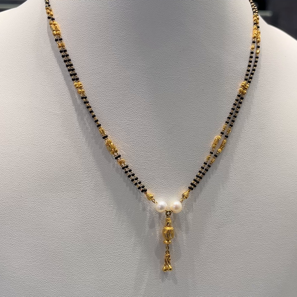 Anu Jewellers 7.657gms SHORT BLACK BEADS 22K Yellow Gold