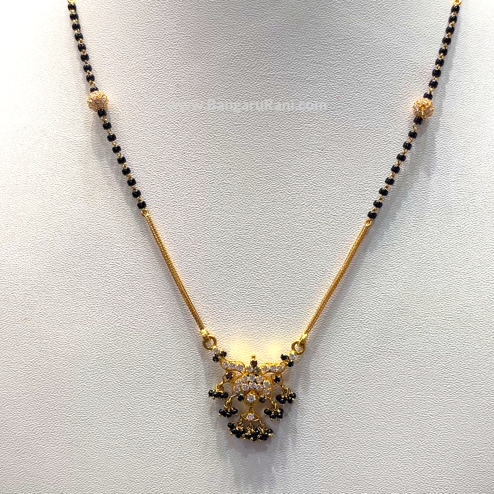 SRI RAM 10.028gms SHORT BLACK BEADS 22K Yellow Gold