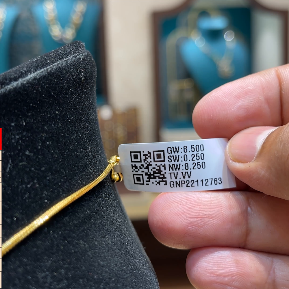 Chennai Shopping Mall 8.25gms SHORT BLACK BEADS 22K Yellow Gold