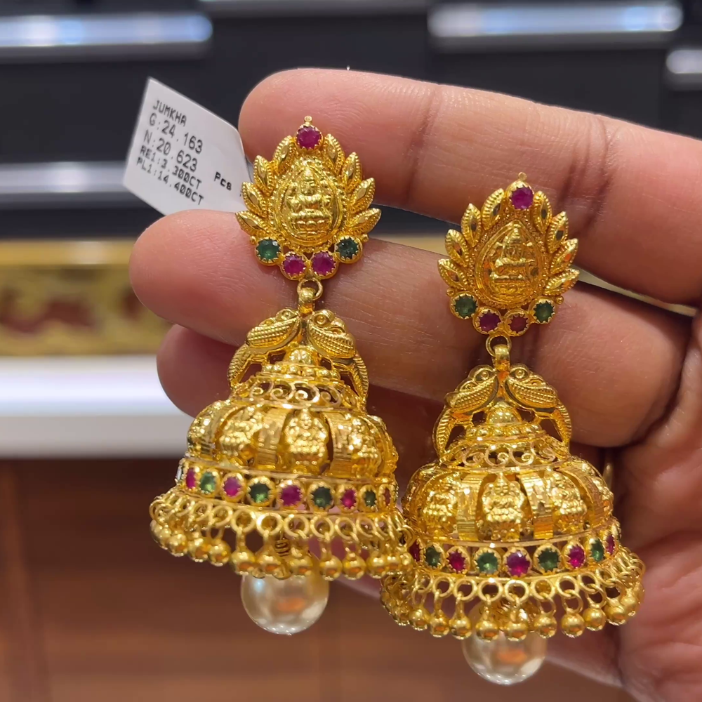 Antique Jhumkas 10 Gram Jhumka Ka Design Gram Gold Jhumka Designs
