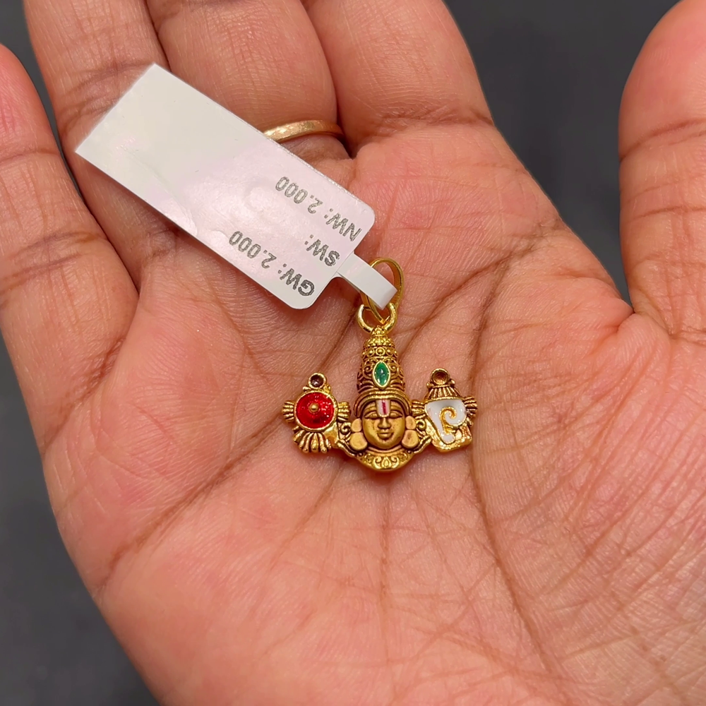 Anu Jewellers 2gms Pendent 22K Nakshi