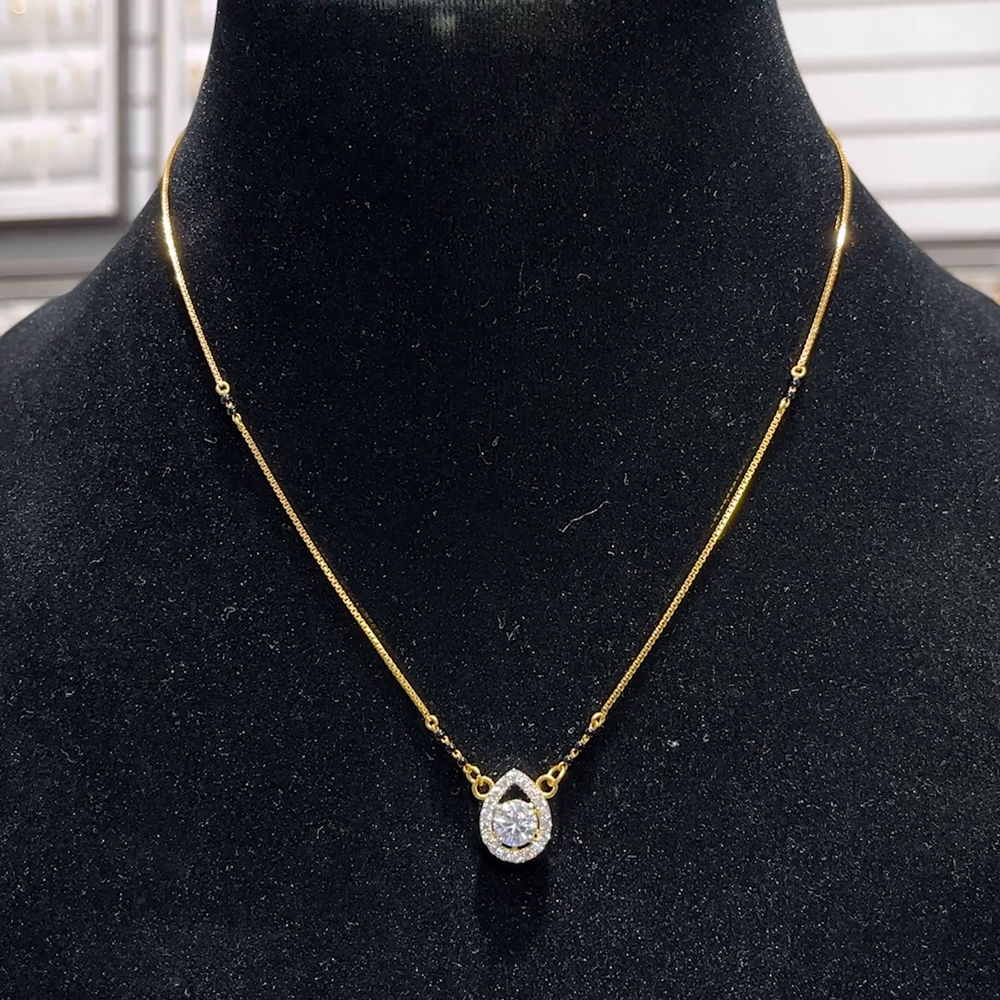 SOUTH INDIA SHORT BLACK BEADS 22K Yellow Gold – BangaruRani