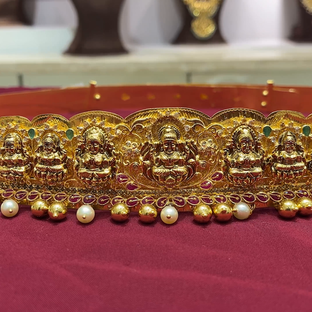 22k Gold Vaddanam Vaddanam Belt Designs Lakshmi Devi Vaddanam In