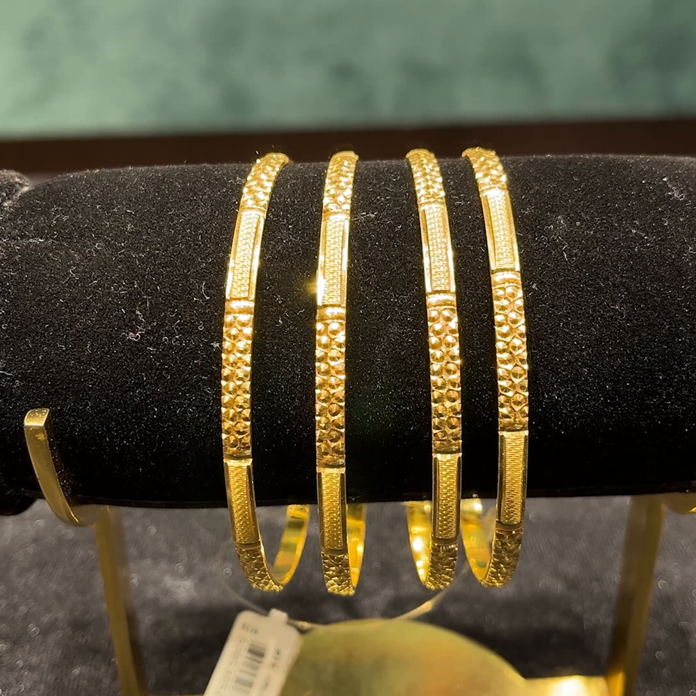 Gold Plated Gram Gold Gold Bangle Design Latest 2019 Gold Plated Leaf  Design Bangles 2x4 Size
