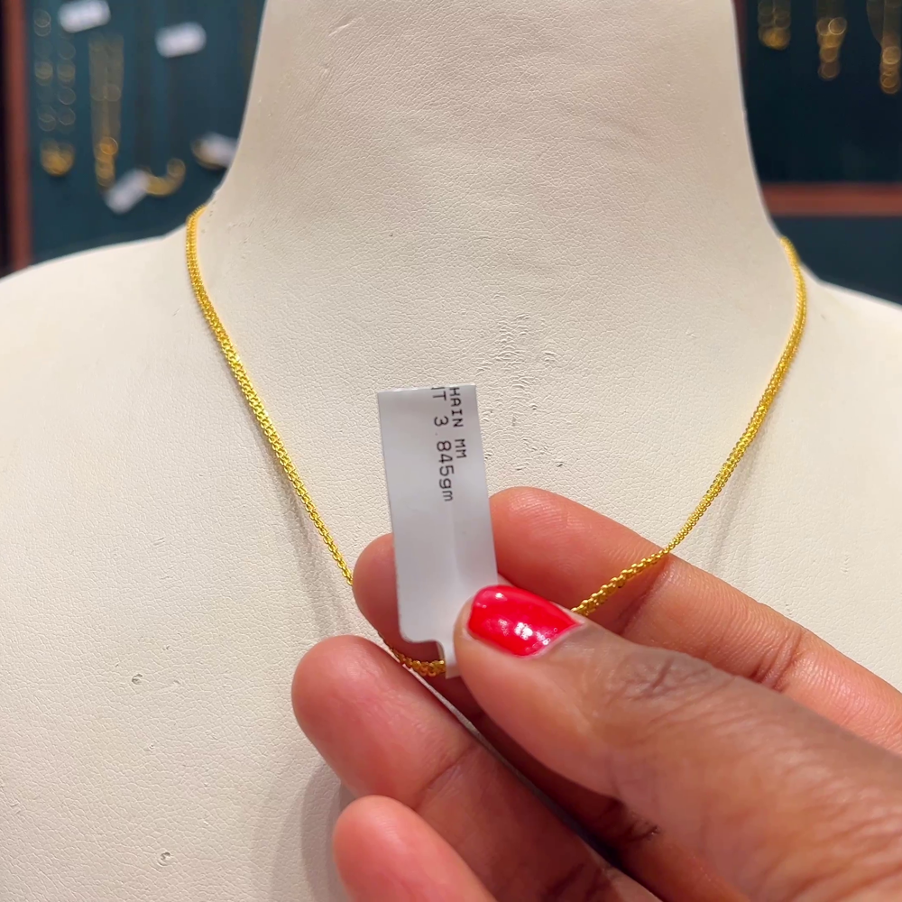 CMR 3.845gms CHAINS 22K Yellow Gold