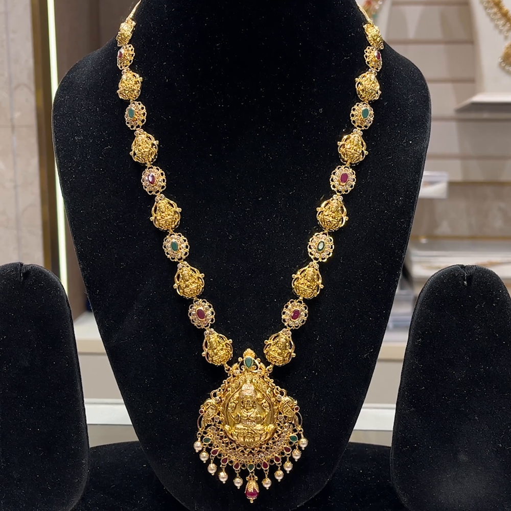 South Indian Tanishq Gold Pendants Gram Gold Necklace Tanishq