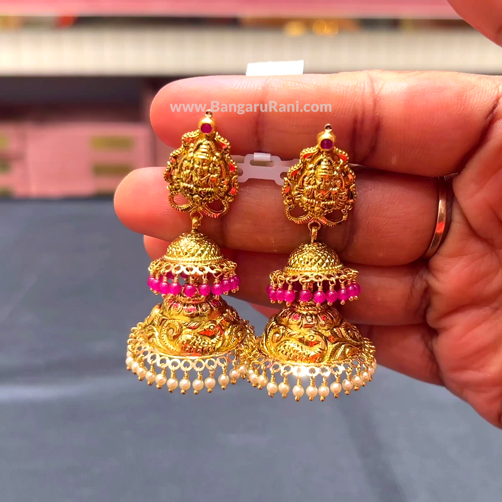 Jewellery Kammalu Buttalu Old Model 22K Gold 'Detachable' Jhumkas