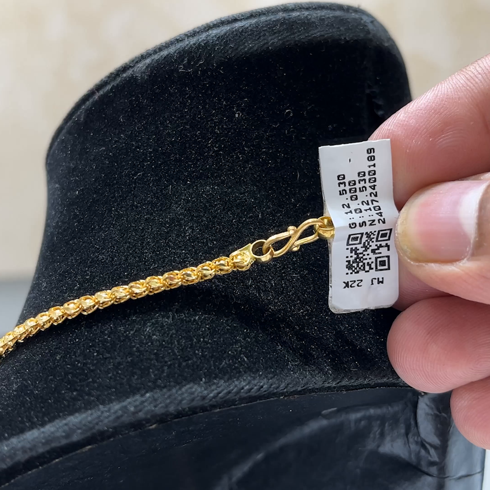 MUKUNDA JEWELLERS 12.53gms CHAINS 22K Yellow Gold