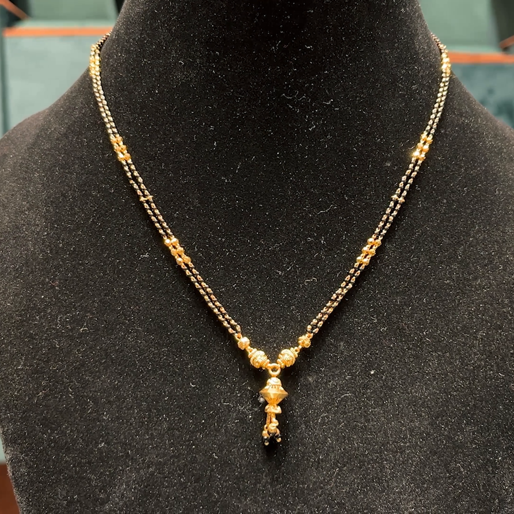 Nallapusalu Models Gold Short Mangalsutra Designs With Price Short