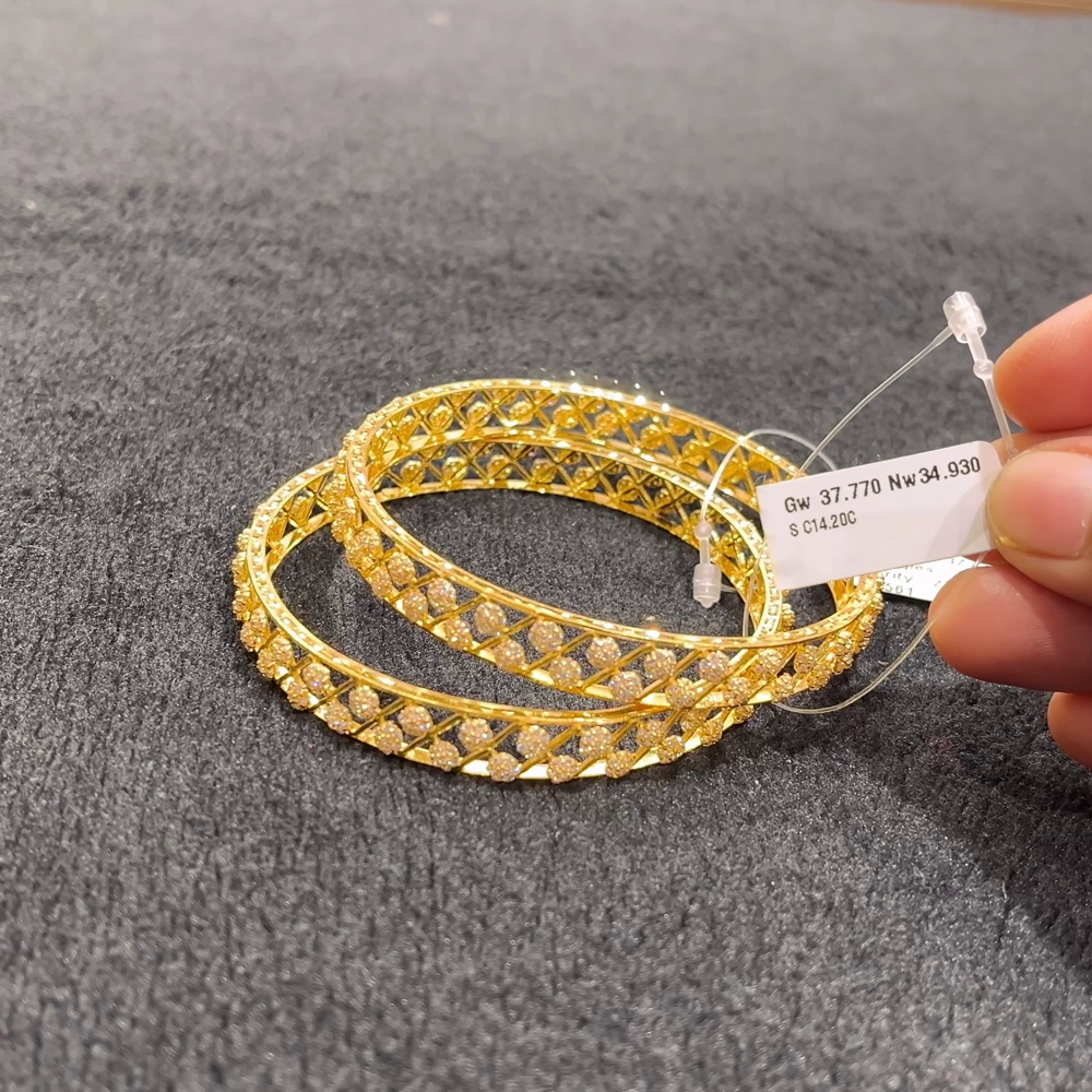 CHANDANA Brothers 34.93gms BANGLES 22K Yellow Gold
