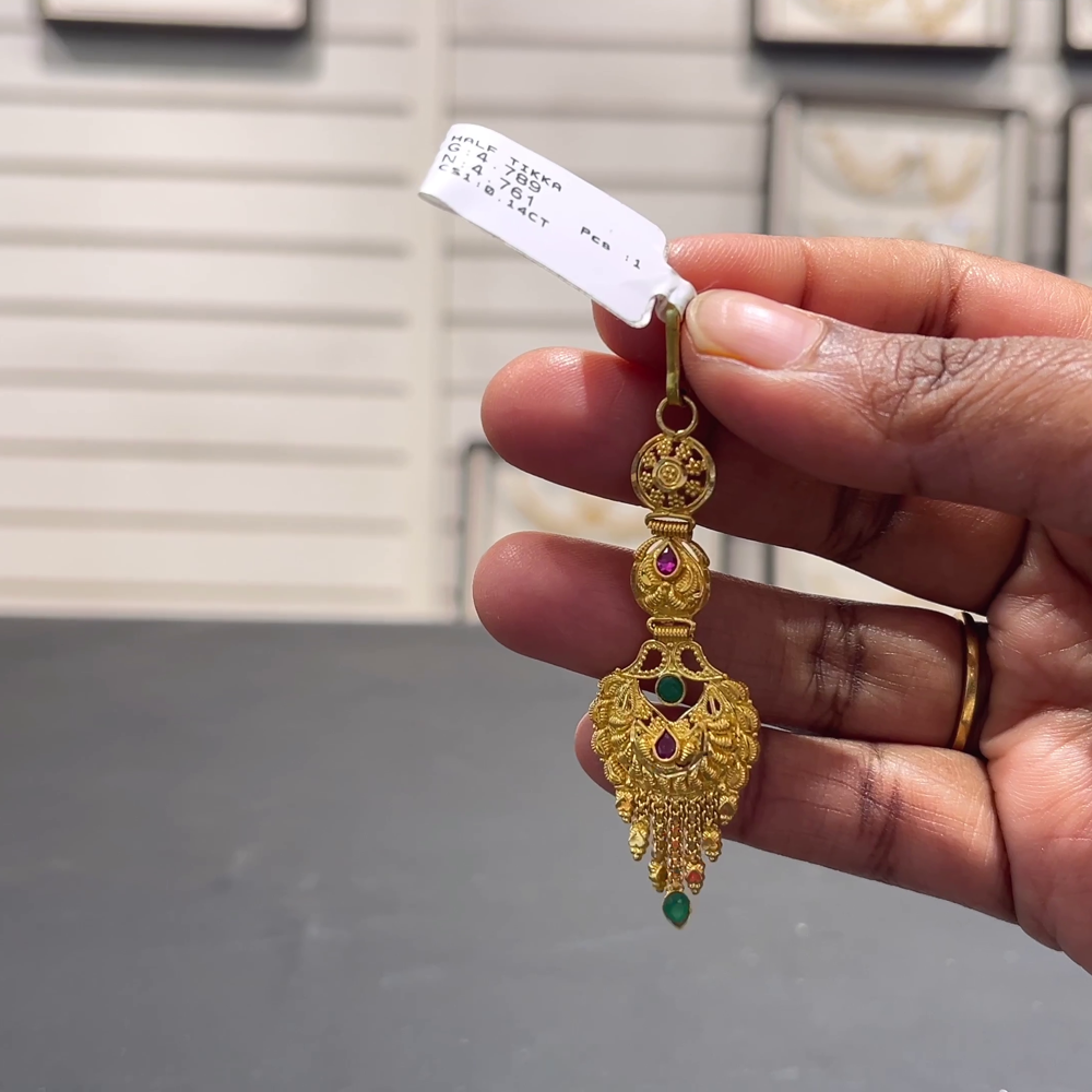 SOUTH INDIA 4.761gms Papitabilla 22K Yellow Gold