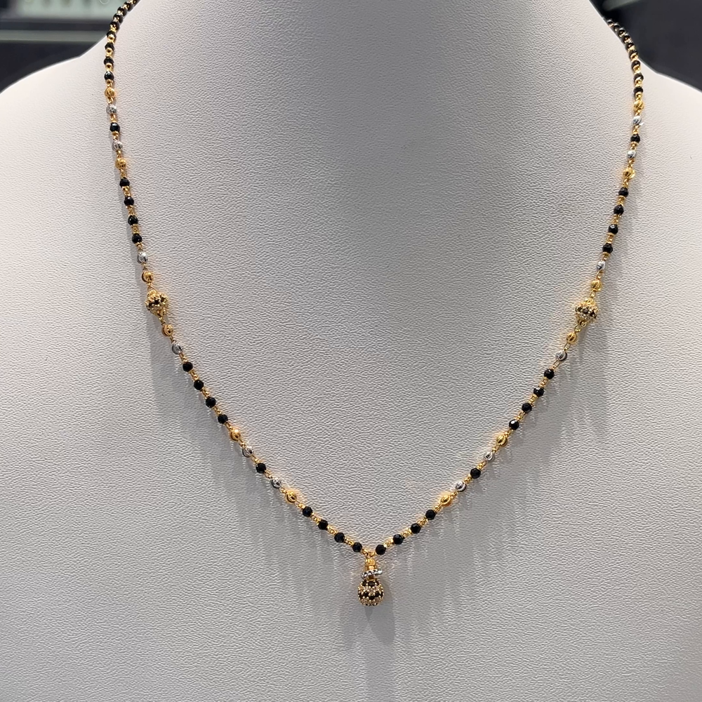 Anu Jewellers 6.2gms SHORT BLACK BEADS 22K Yellow Gold