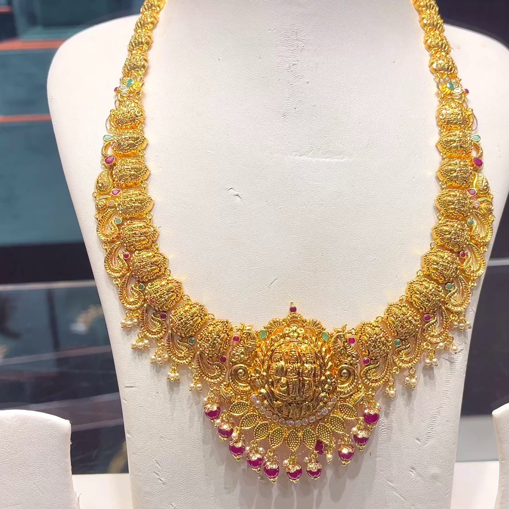 Gold Long 25 Gm Gold Necklace Price Elegant Look And Traditional