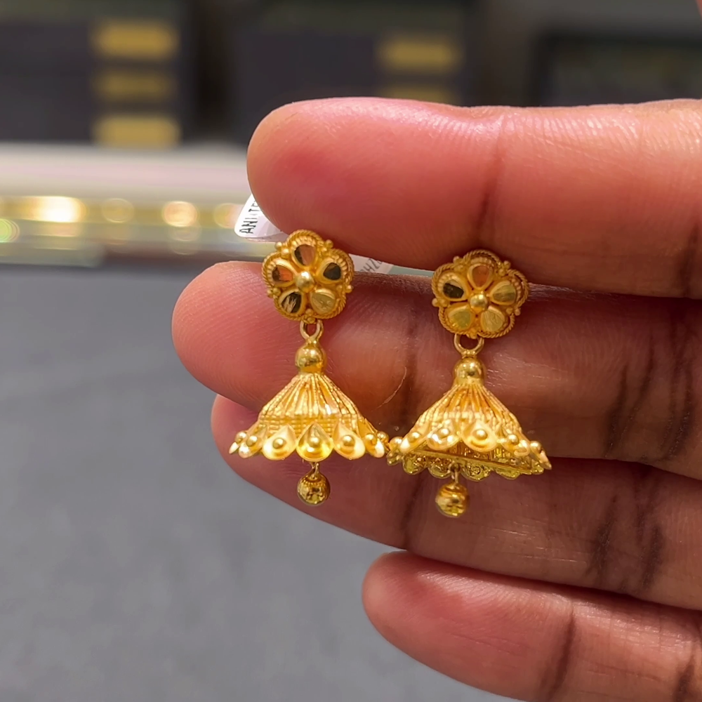Gold Earrings Design Jimikki Kammal Kerala Wedding Jimikki
