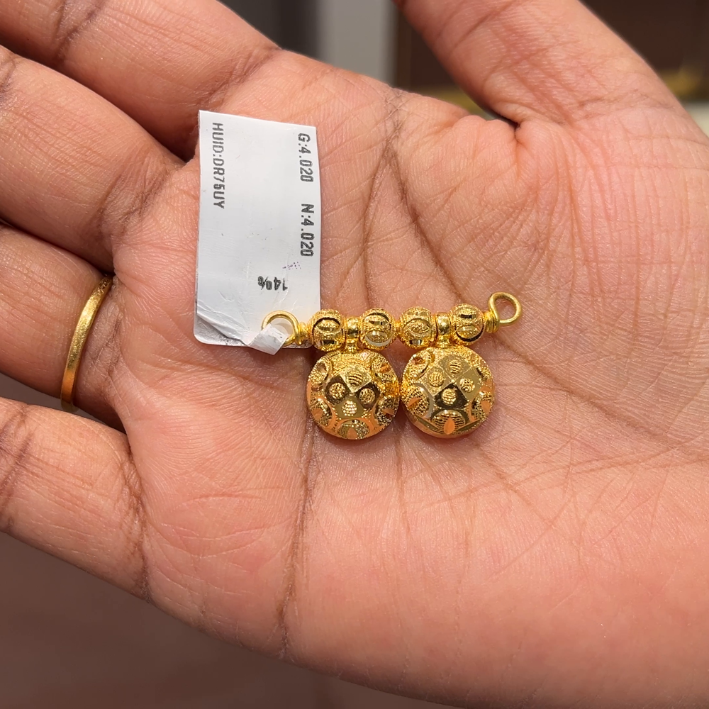 Anu Jewellers 4.02gms Pendent 22K Yellow Gold