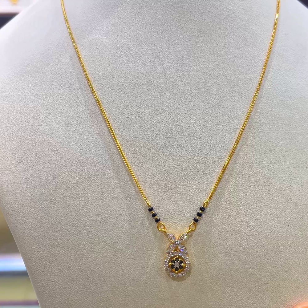 CHANDANA Brothers 4.77gms SHORT BLACK BEADS 22K Yellow Gold