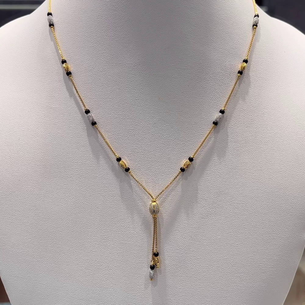 Anu Jewellers 6.413gms SHORT BLACK BEADS 22K Yellow Gold