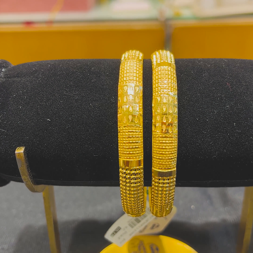 22k Gold Jewellery Tola Gold Kangan Design Gold Bangles In Tola