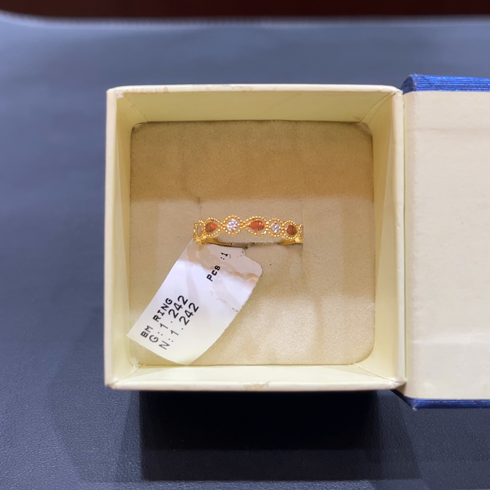 SOUTH INDIA 1.242gms Ring 22K Yellow Gold