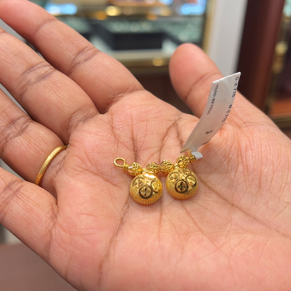 Anu Jewellers 3.715gms Pendent 22K Yellow Gold