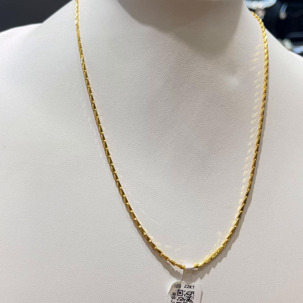 RS BROTHERS 8.105gms CHAINS 22K Yellow Gold