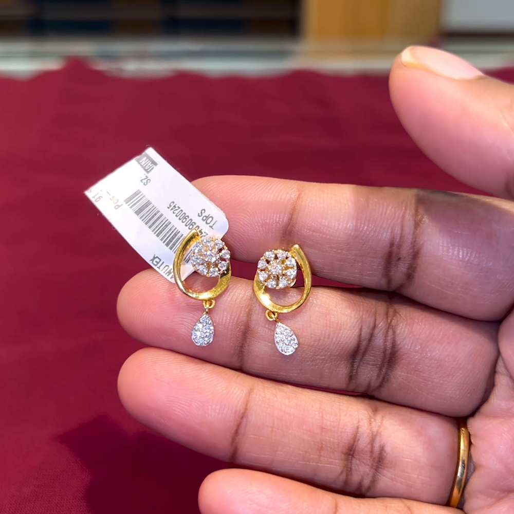 Earrings Malabar Gold Home Delivery Gram Gold Earrings Malabar