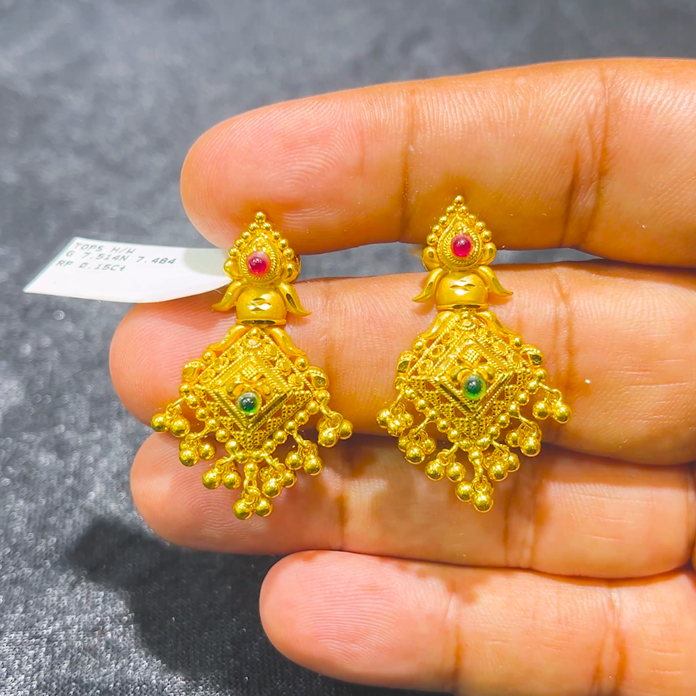Jhumka Earrings New Gram Gold Earrings Designs With Price Make To