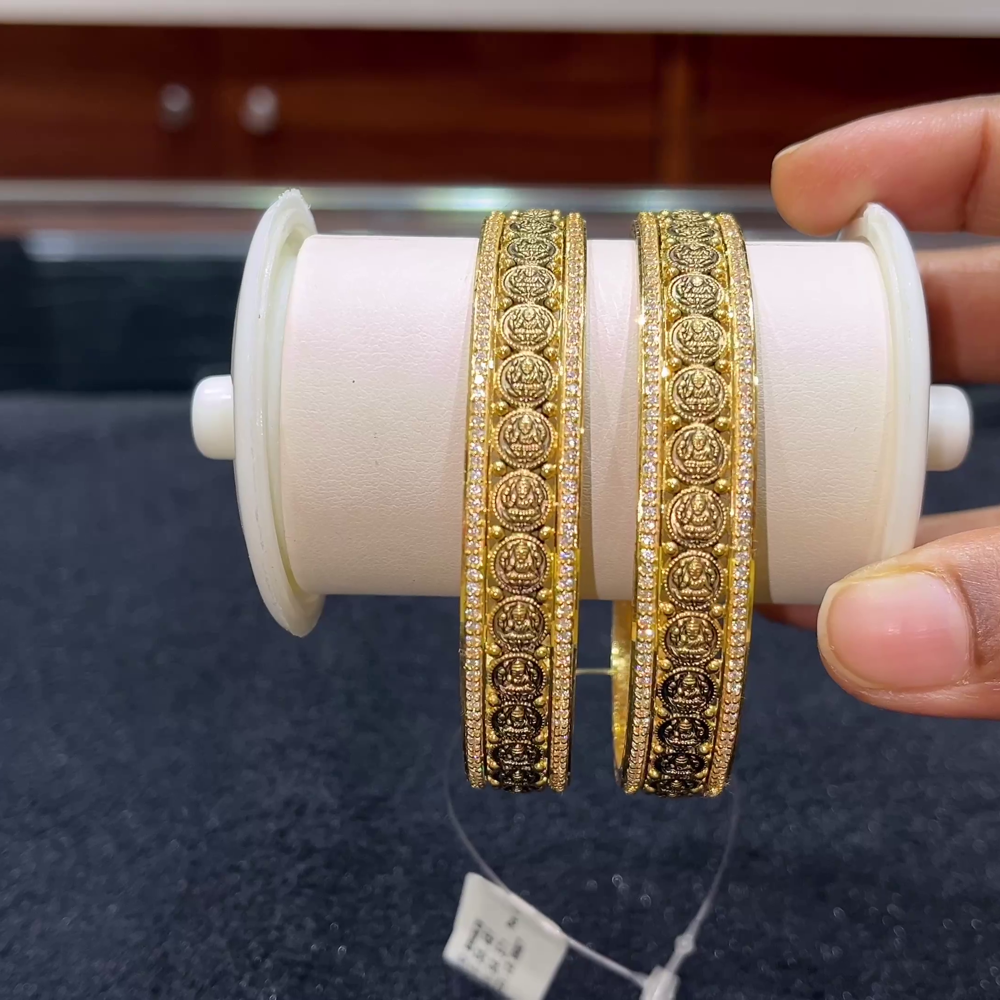 RS BROTHERS 34.371gms BANGLES 22K Nakshi