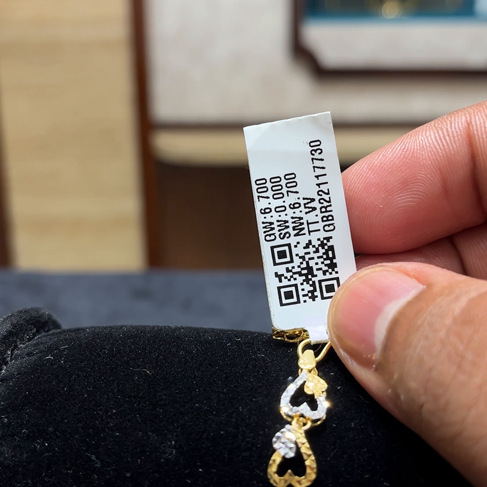 Chennai Shopping Mall 6.7gms Bracelets 22K Yellow Gold