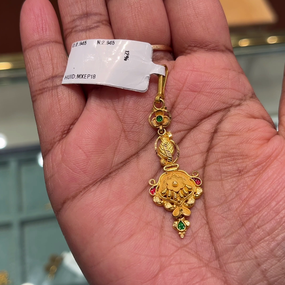Anu Jewellers 2.945gms Papitabilla 22K Yellow Gold