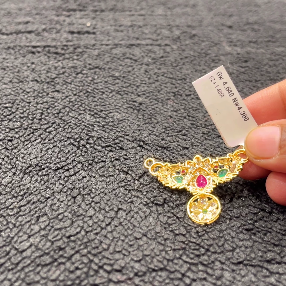 CHANDANA Brothers 4.36gms Pendent 22K Nakshi