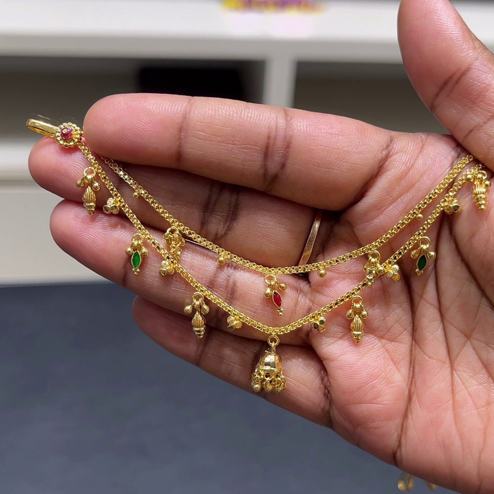 RS BROTHERS 12.167gms Chempasaralu 22K Yellow Gold