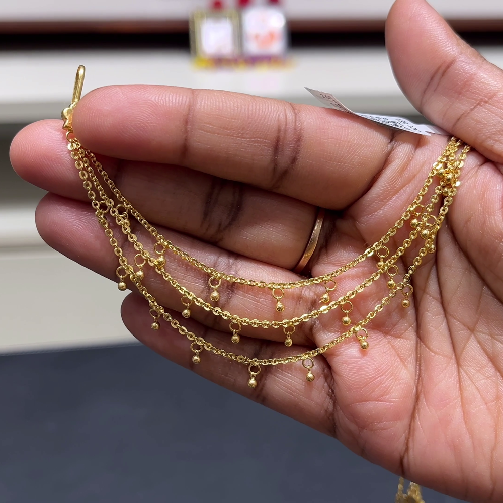 RS BROTHERS 8.88gms Chempasaralu 22K Yellow Gold