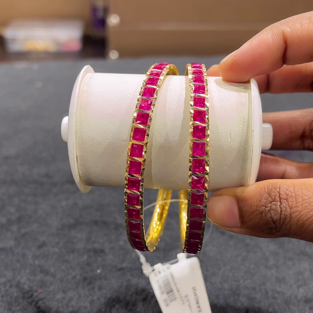 CHANDANA Brothers 34.89gms BANGLES 22K Yellow Gold