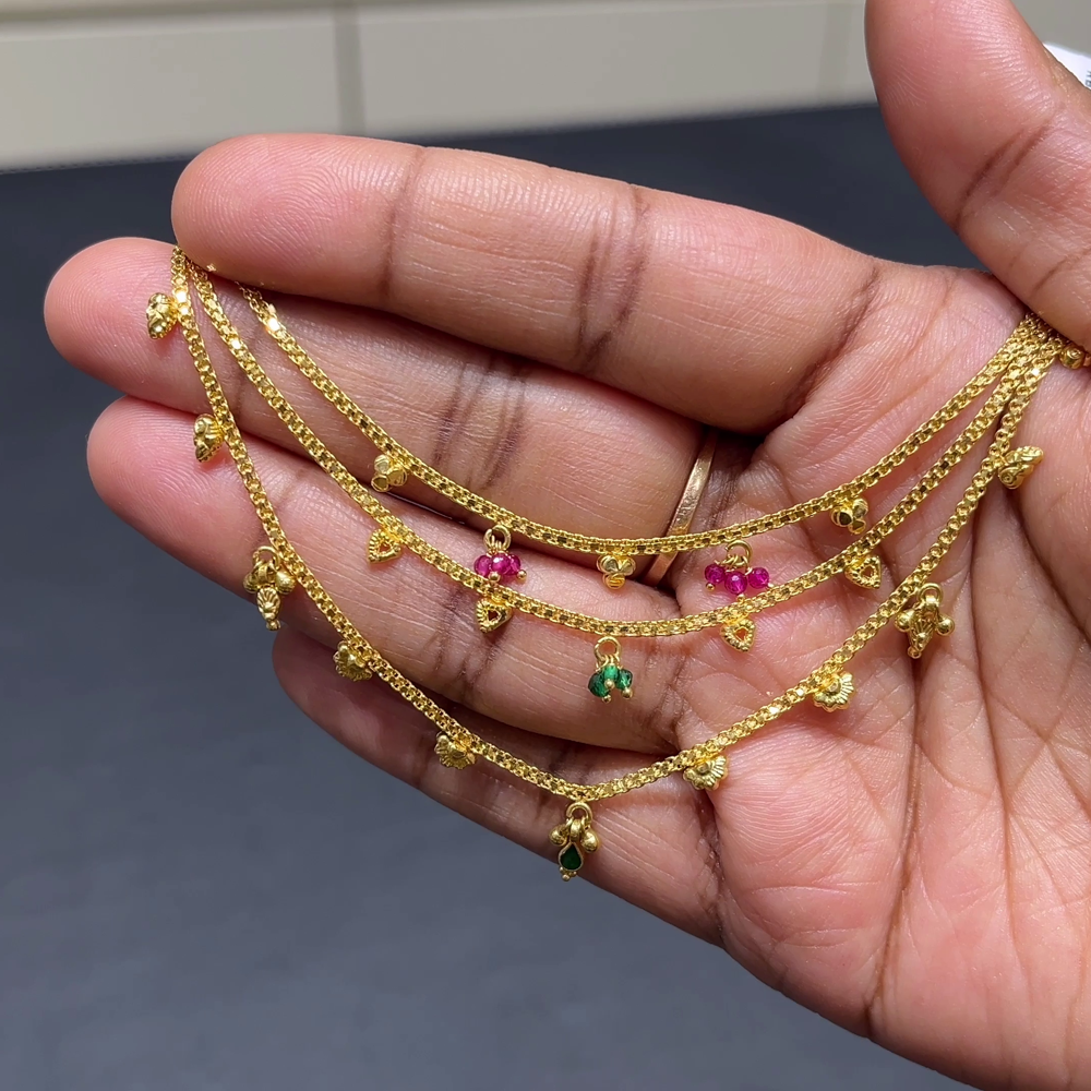 RS BROTHERS 12.018gms Chempasaralu 22K Yellow Gold