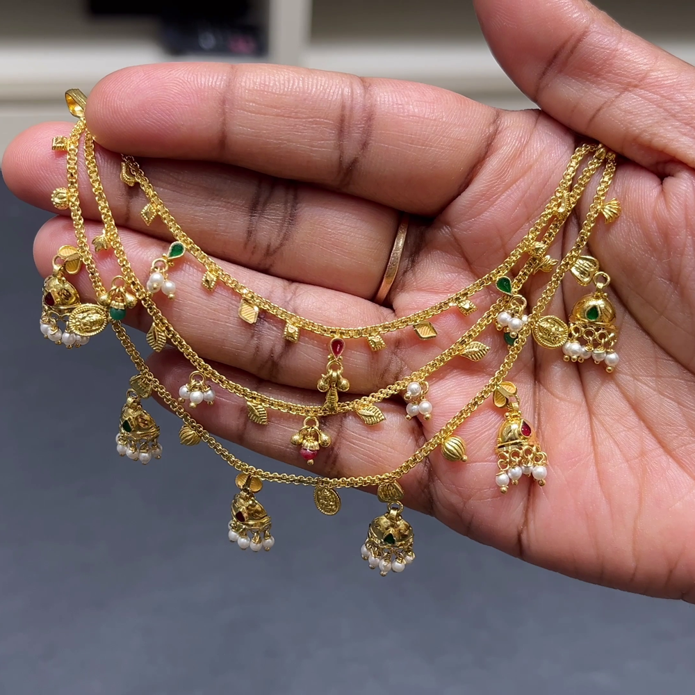 RS BROTHERS 25.01gms Chempasaralu 22K Yellow Gold