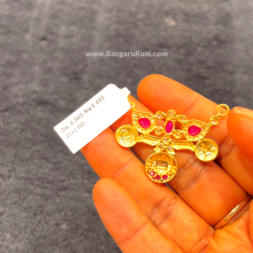CHANDANA Brothers 4.44gms Pendent 22K Yellow Gold