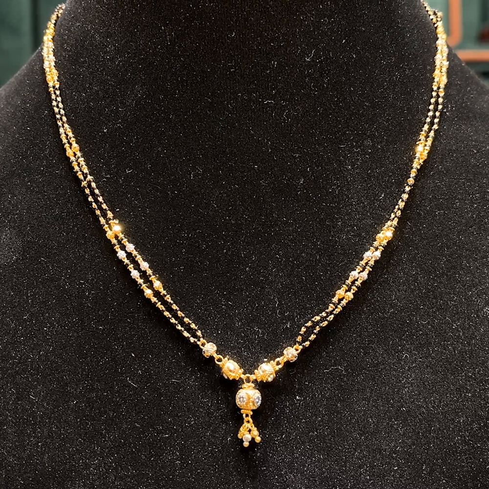 Daily Wear Modern Short Black Beads Designs CMR SHORT BLACK BEADS