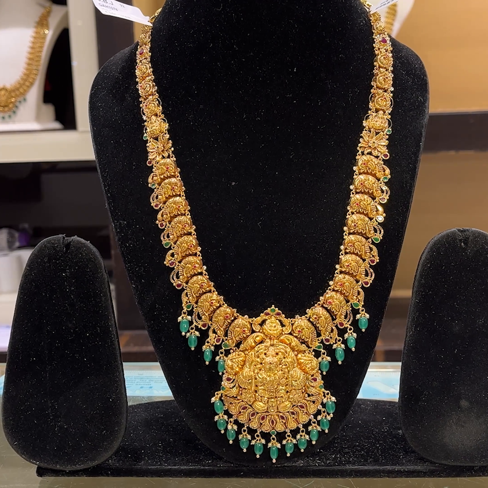 Latest Gold Haram Designs In Gold Necklace In 40 Grams CHANDANA