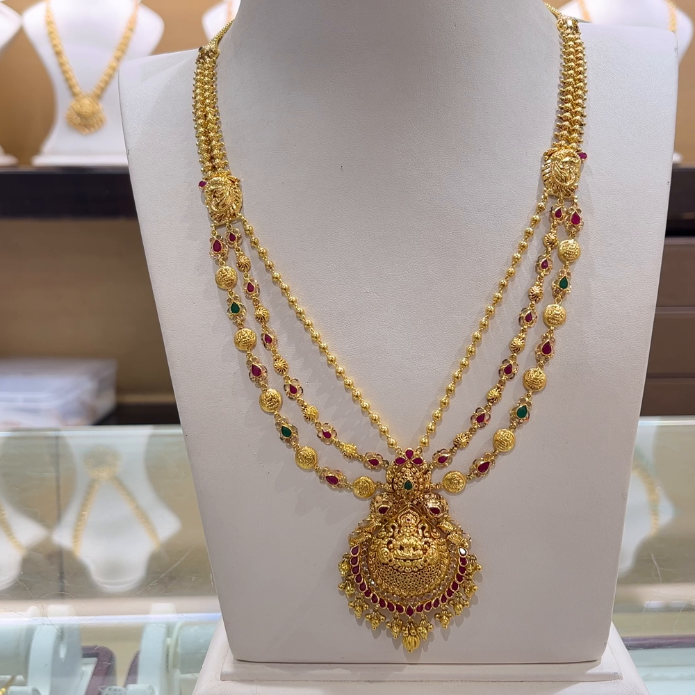 Light Weight Gold Haram Designs Light Weight Long Haram Designs