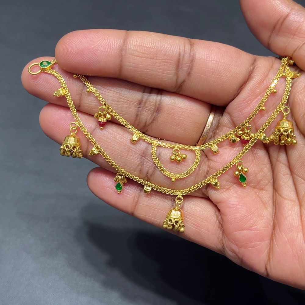 RS BROTHERS 14.065gms Chempasaralu 22K Yellow Gold