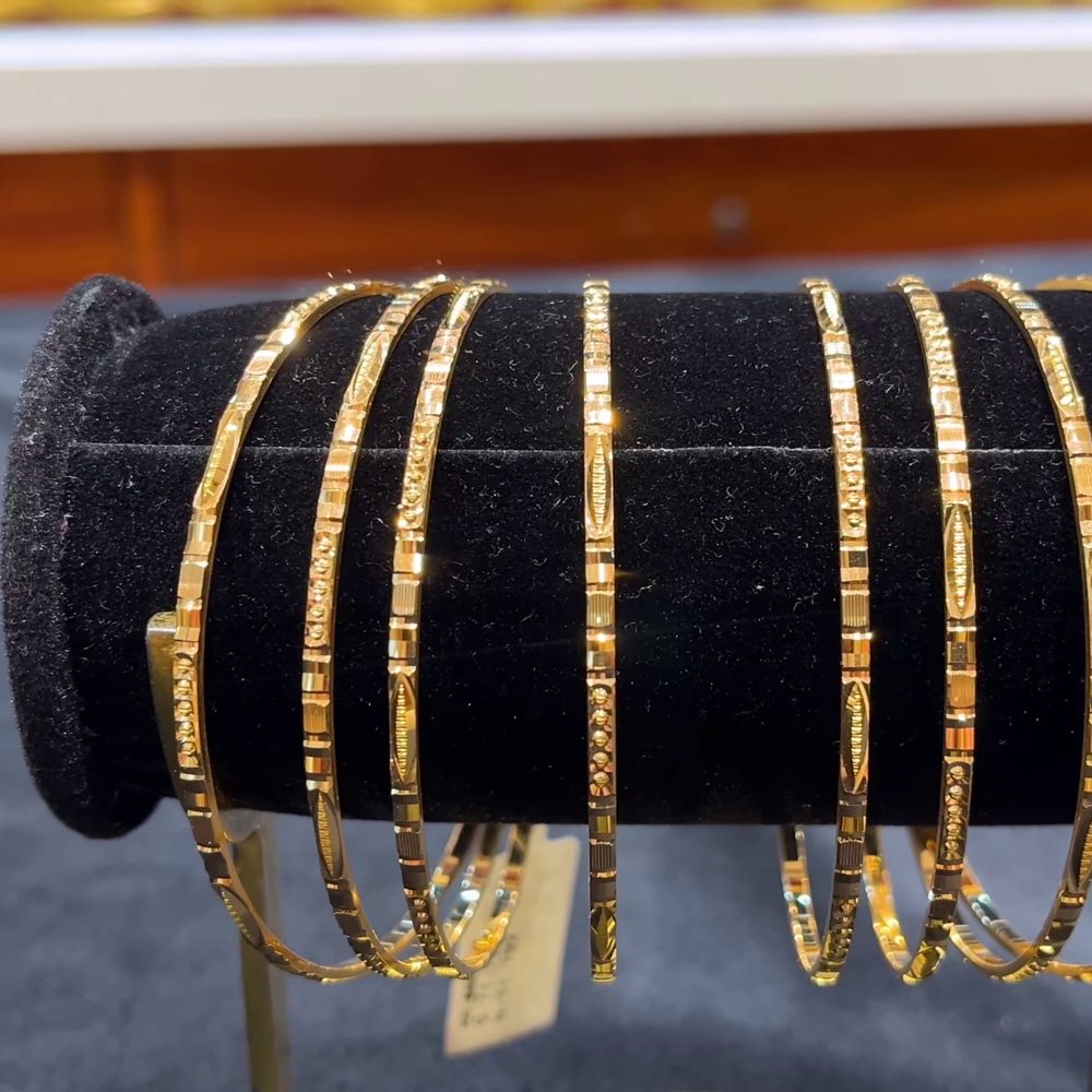 RS BROTHERS 71.792gms BANGLES 22K Yellow Gold