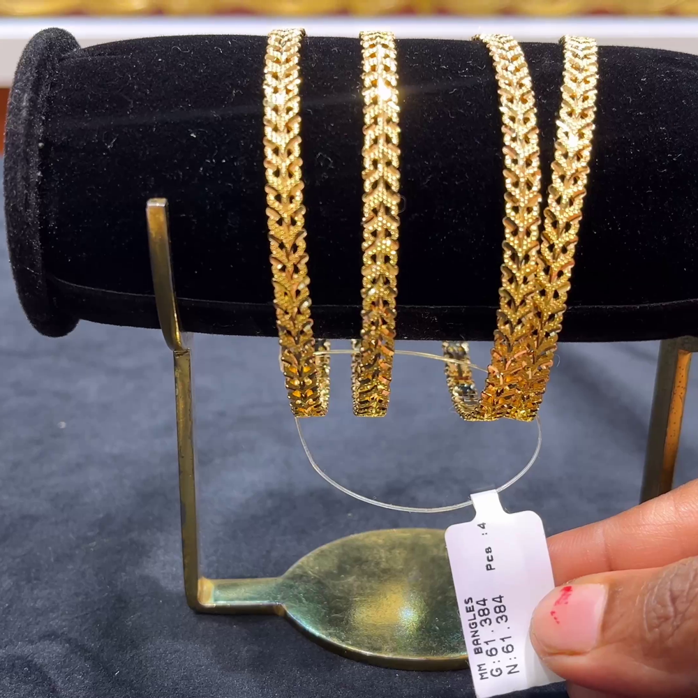 RS BROTHERS 61.384gms BANGLES 22K Yellow Gold