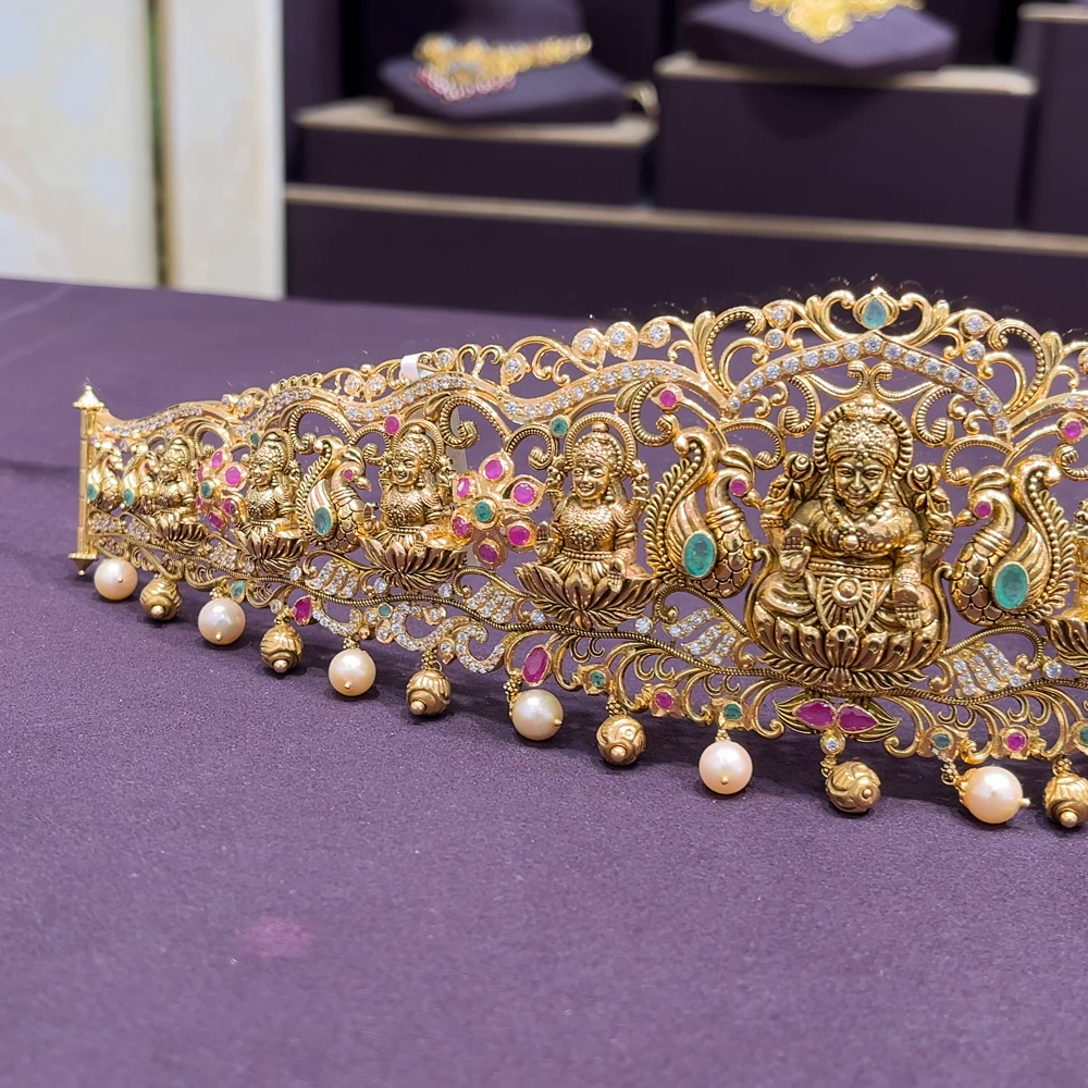 CMR 130.9gms VADDANAM 22K Nakshi